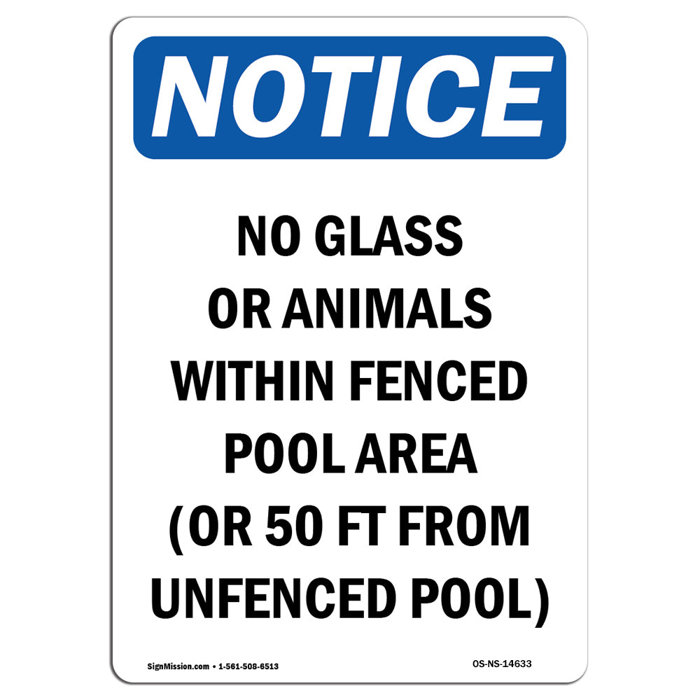 SignMission No Glass Or Animals Within Fenced Sign Wayfair SignMission No Glass Or Animals Within Fenced Sign Wayfair